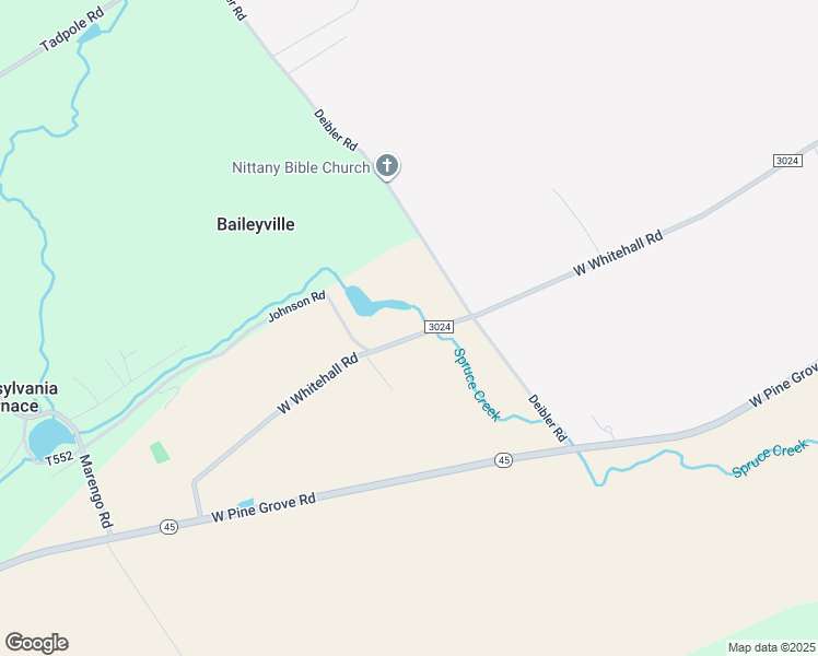 map of restaurants, bars, coffee shops, grocery stores, and more near 6309 West Whitehall Road in Pennsylvania Furnace