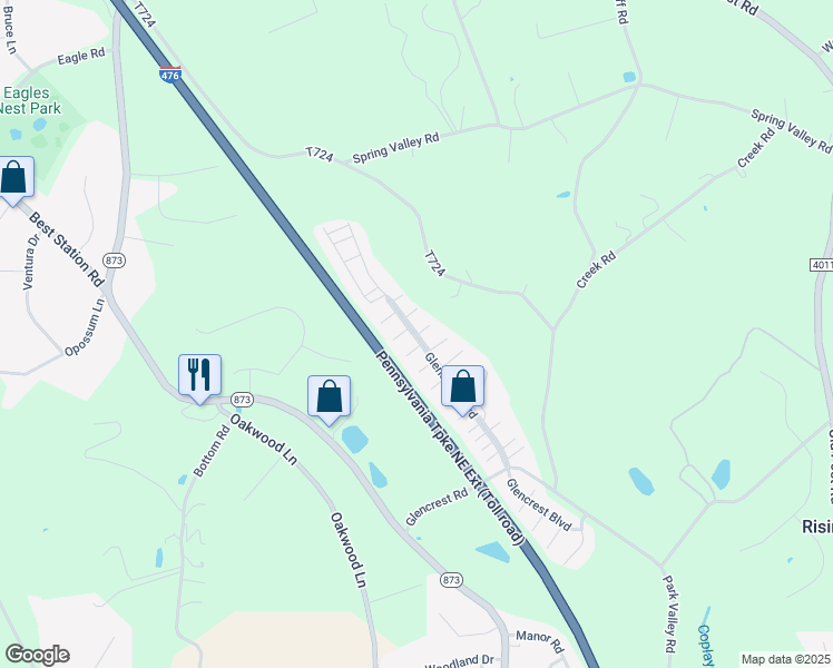map of restaurants, bars, coffee shops, grocery stores, and more near 6236 Imler Court in Slatington
