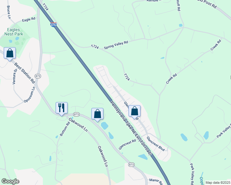 map of restaurants, bars, coffee shops, grocery stores, and more near 6258 Kaylor Court in Slatington