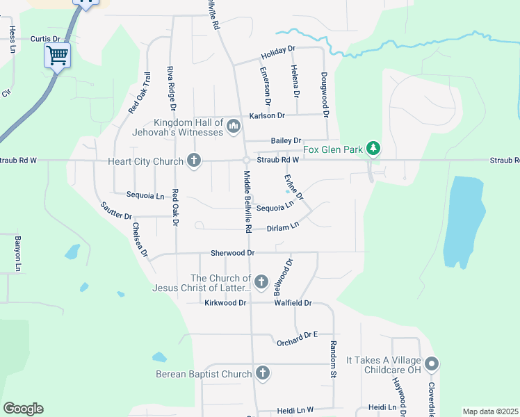 map of restaurants, bars, coffee shops, grocery stores, and more near 590 Sequoia Lane in Mansfield