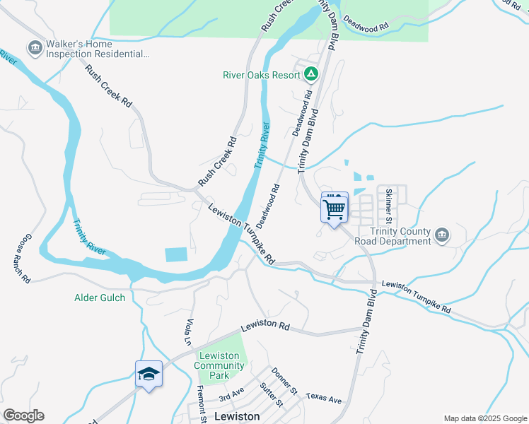 map of restaurants, bars, coffee shops, grocery stores, and more near 71 Deadwood Road in Lewiston