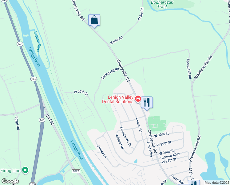 map of restaurants, bars, coffee shops, grocery stores, and more near 224 West Center Road in Northampton