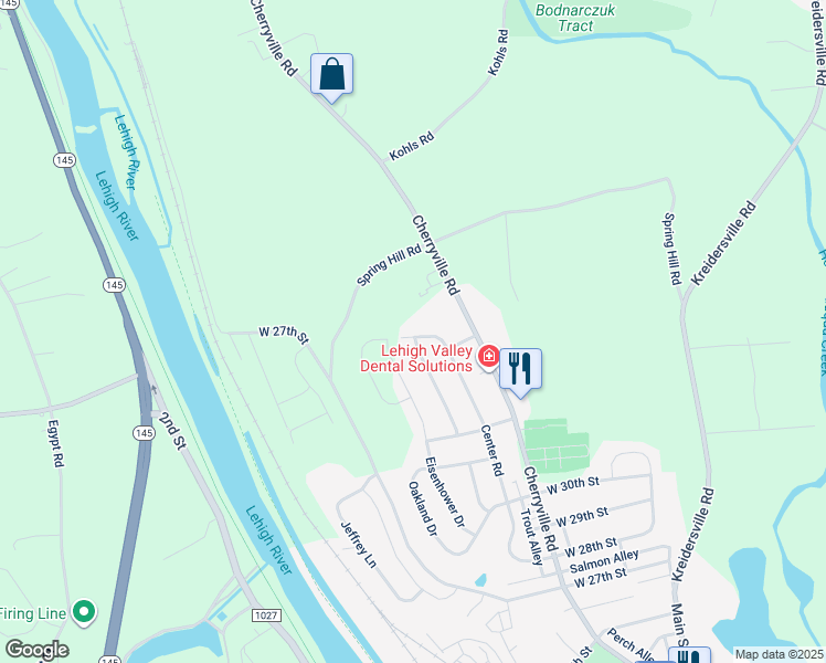 map of restaurants, bars, coffee shops, grocery stores, and more near 224 West Center Road in Northampton