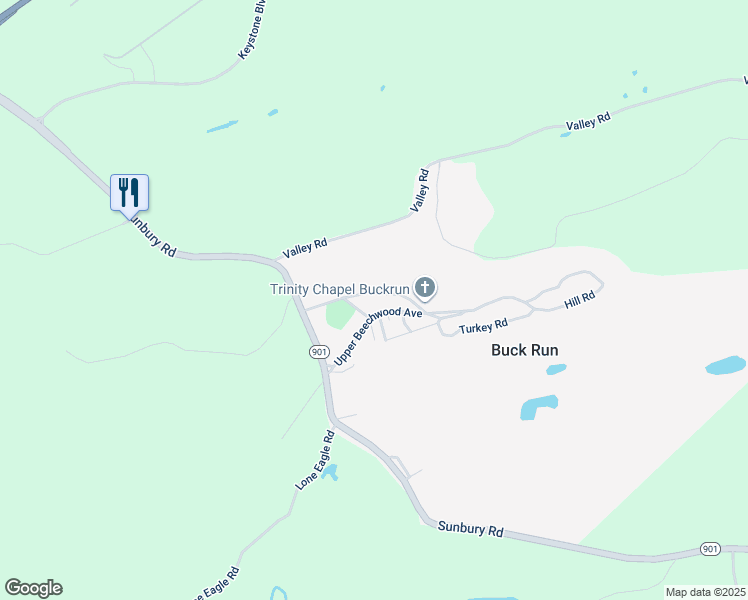 map of restaurants, bars, coffee shops, grocery stores, and more near 42 Chapel Road in Pottsville