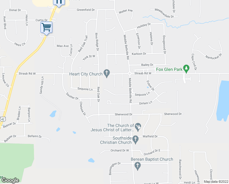 map of restaurants, bars, coffee shops, grocery stores, and more near 646 Sequoia Lane in Mansfield