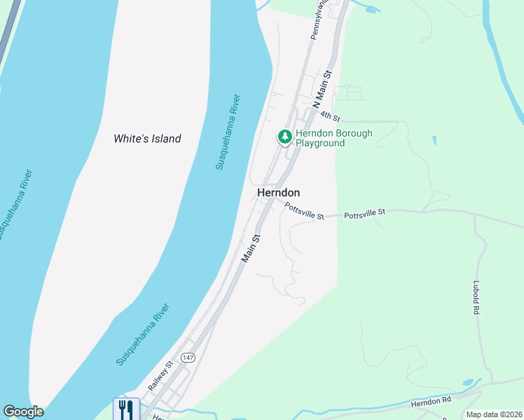 map of restaurants, bars, coffee shops, grocery stores, and more near 130 Main Street in Herndon