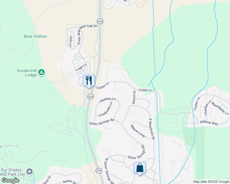map of restaurants, bars, coffee shops, grocery stores, and more near 1721 Remington Lane in Park City