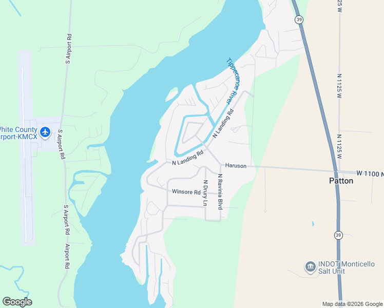 map of restaurants, bars, coffee shops, grocery stores, and more near 11000-11080 North Landing Road in Monticello