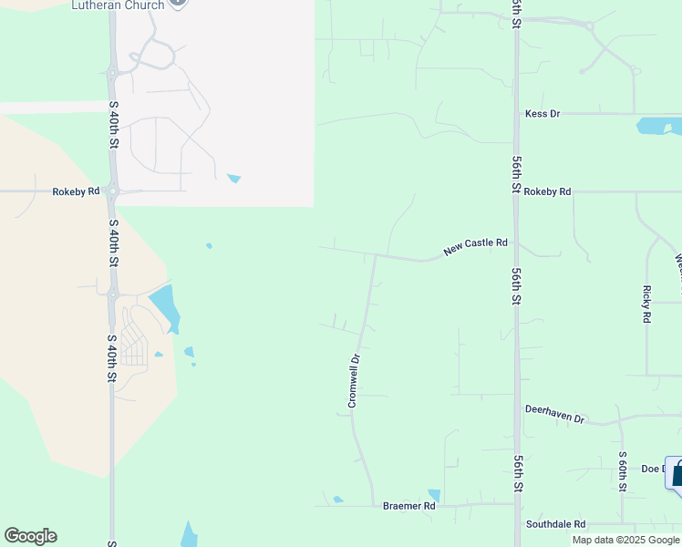 map of restaurants, bars, coffee shops, grocery stores, and more near 5051 New Castle Road in Lincoln