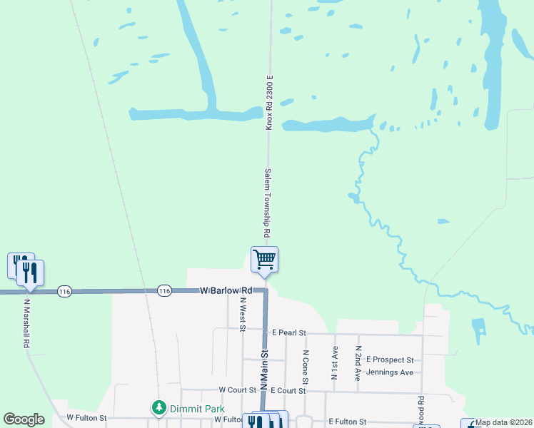map of restaurants, bars, coffee shops, grocery stores, and more near Salem Township Road in Farmington