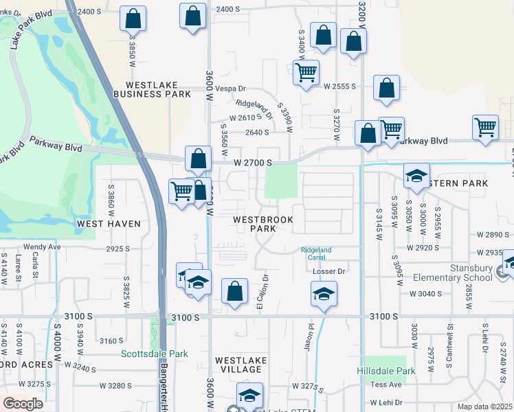 map of restaurants, bars, coffee shops, grocery stores, and more near 2808 Centerbrook Drive in Salt Lake City