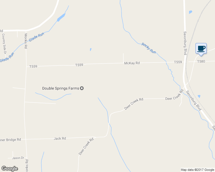 map of restaurants, bars, coffee shops, grocery stores, and more near 166 McKay Road in Saxonburg