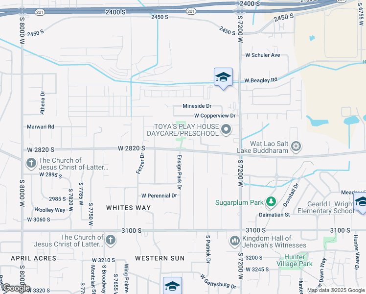 map of restaurants, bars, coffee shops, grocery stores, and more near 2793 South Millard Cove in Magna