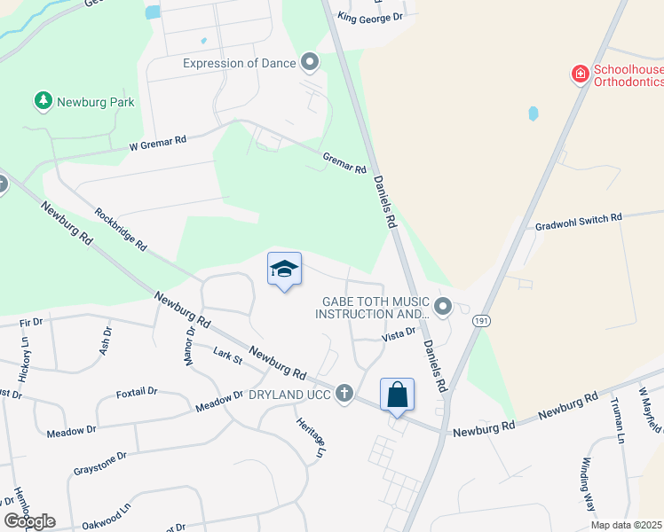 map of restaurants, bars, coffee shops, grocery stores, and more near 516 Mountain View Road in Nazareth