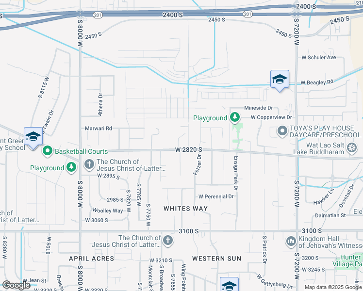 map of restaurants, bars, coffee shops, grocery stores, and more near 7630 West 2820 South in Magna