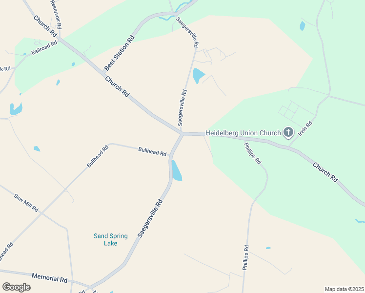 map of restaurants, bars, coffee shops, grocery stores, and more near 7193 Saegersville Road in Germansville