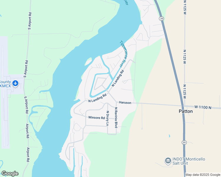 map of restaurants, bars, coffee shops, grocery stores, and more near 11198 North Landing Road in Monticello