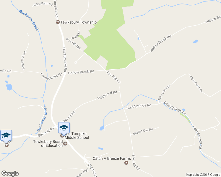 map of restaurants, bars, coffee shops, grocery stores, and more near 1 Wildwood Road in Califon