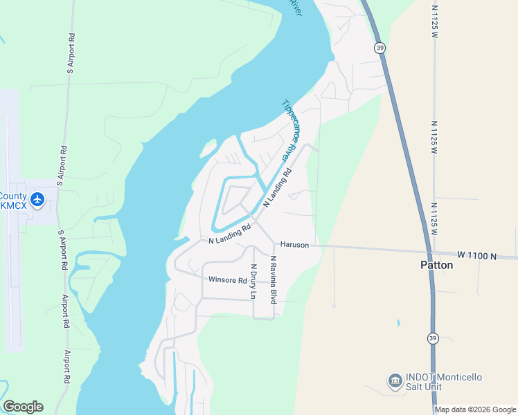 map of restaurants, bars, coffee shops, grocery stores, and more near 11082-11198 North Landing Road in Monticello