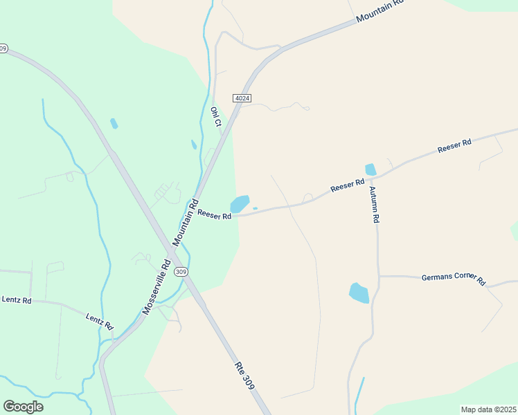 map of restaurants, bars, coffee shops, grocery stores, and more near 6663 Reeser Road in New Tripoli