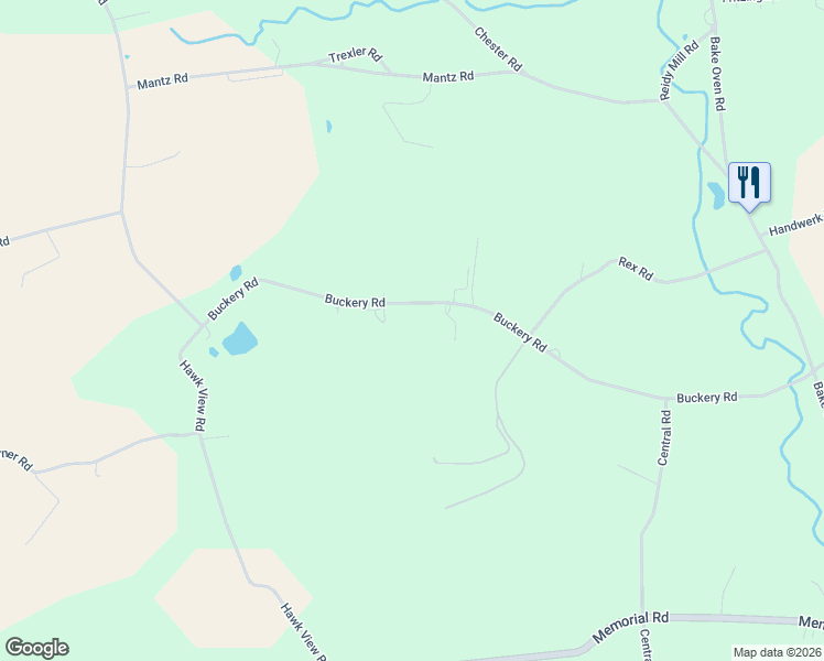 map of restaurants, bars, coffee shops, grocery stores, and more near 6176 Buckery Rd in Germansville