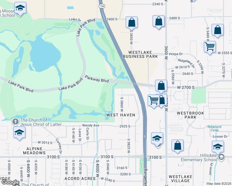 map of restaurants, bars, coffee shops, grocery stores, and more near 3898 Bentoak Drive in Salt Lake City