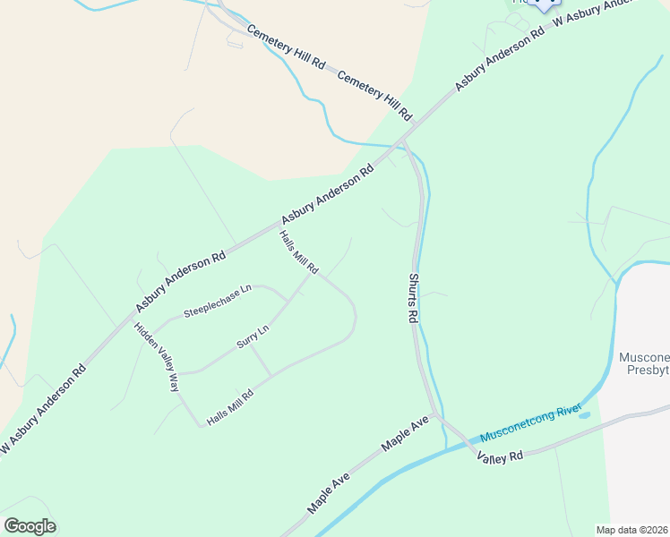 map of restaurants, bars, coffee shops, grocery stores, and more near 8 Halls Mill Road in Asbury