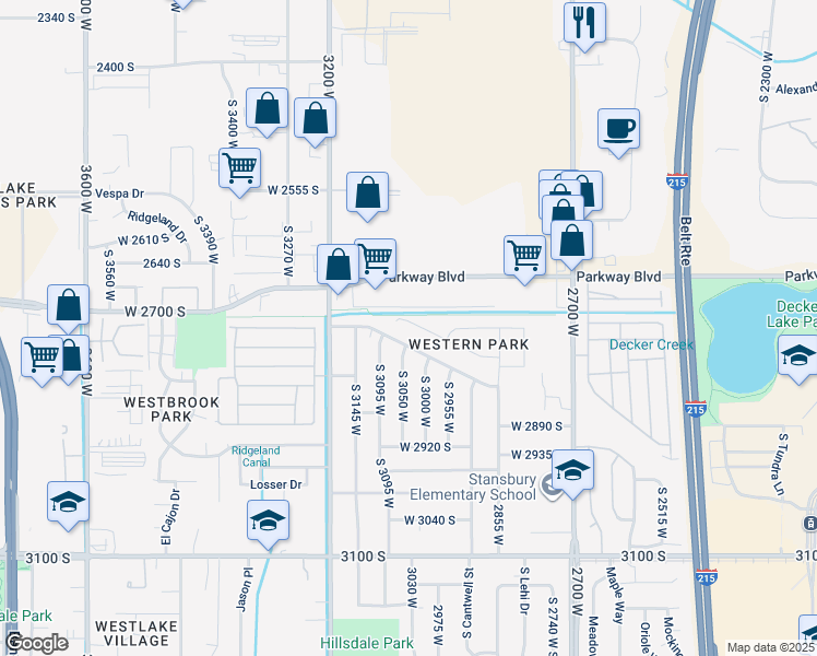 map of restaurants, bars, coffee shops, grocery stores, and more near in Salt Lake City