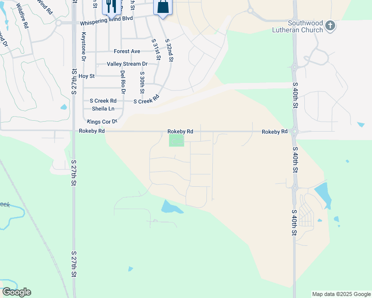 map of restaurants, bars, coffee shops, grocery stores, and more near 10100 South 32nd Court in Roca