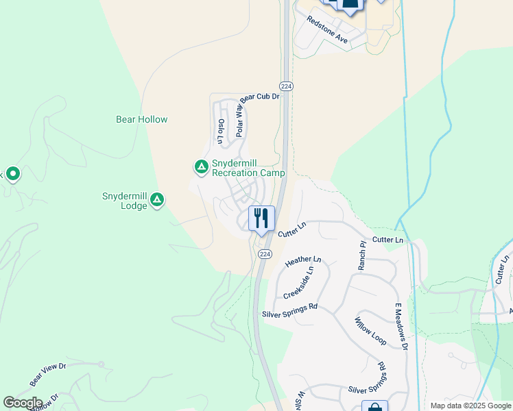 map of restaurants, bars, coffee shops, grocery stores, and more near 5452 Bobsled Boulevard in Park City