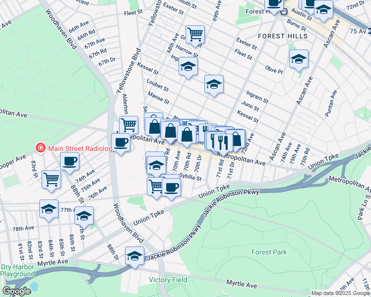 99 12 Metropolitan Avenue New York Ny Walk Score Map Of Restaurants Bars Coffee S Grocery Ore Near 99