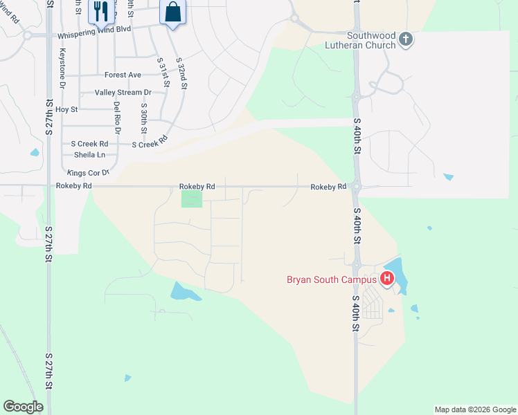 map of restaurants, bars, coffee shops, grocery stores, and more near 3905 Rokeby Road in Roca