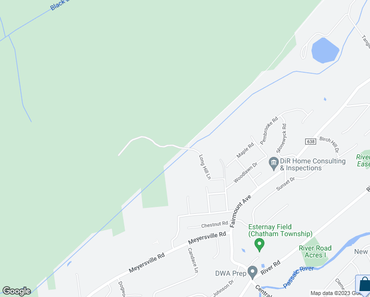 map of restaurants, bars, coffee shops, grocery stores, and more near 121 Long Hill Lane in Chatham Township