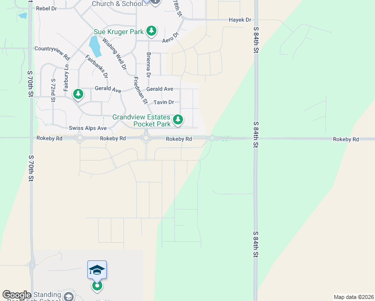 map of restaurants, bars, coffee shops, grocery stores, and more near 7911 Lilee Lane in Lincoln