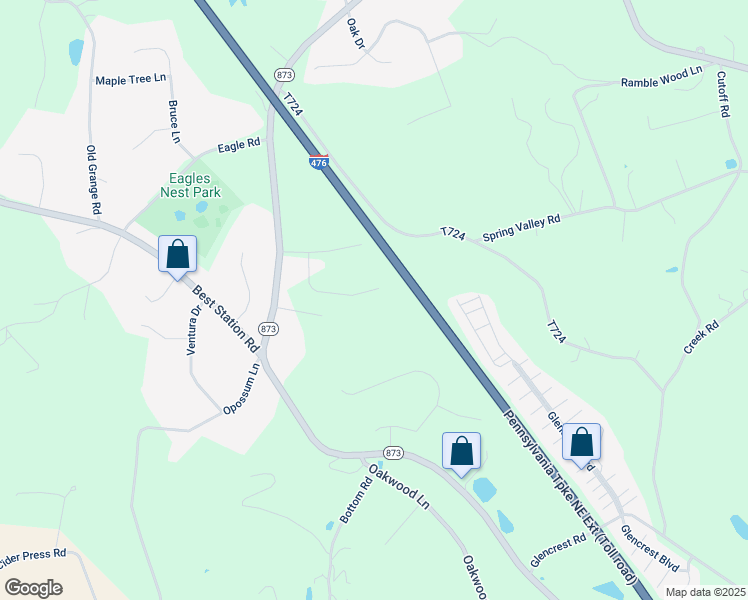 map of restaurants, bars, coffee shops, grocery stores, and more near 6423 Woodbury Drive in Slatington