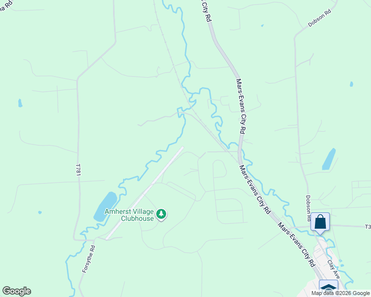 map of restaurants, bars, coffee shops, grocery stores, and more near 159 Jones Lane in Mars