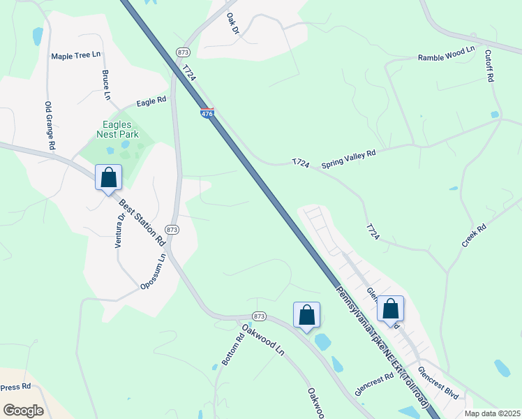 map of restaurants, bars, coffee shops, grocery stores, and more near 6429 Woodbury Drive in Slatington