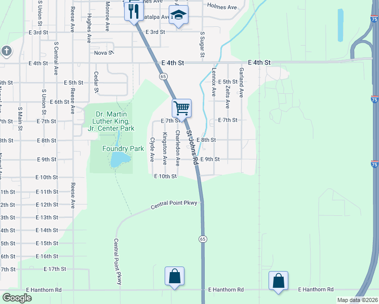 map of restaurants, bars, coffee shops, grocery stores, and more near 1911 Charledon Avenue in Lima