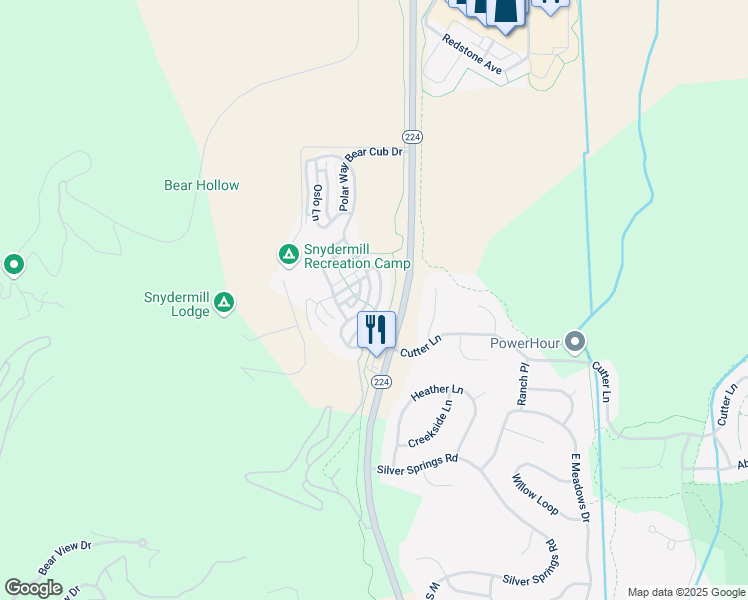map of restaurants, bars, coffee shops, grocery stores, and more near 5494 Cross Country Way in Park City