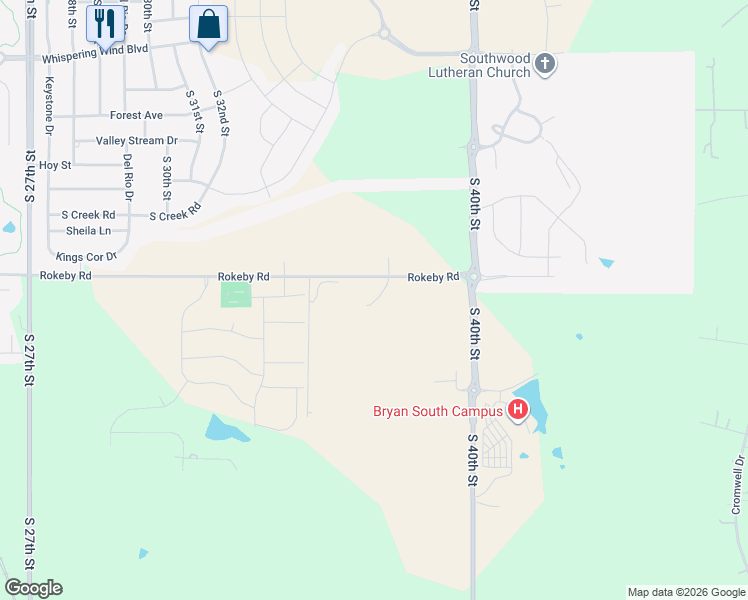map of restaurants, bars, coffee shops, grocery stores, and more near 3905 Rokeby Road in Roca