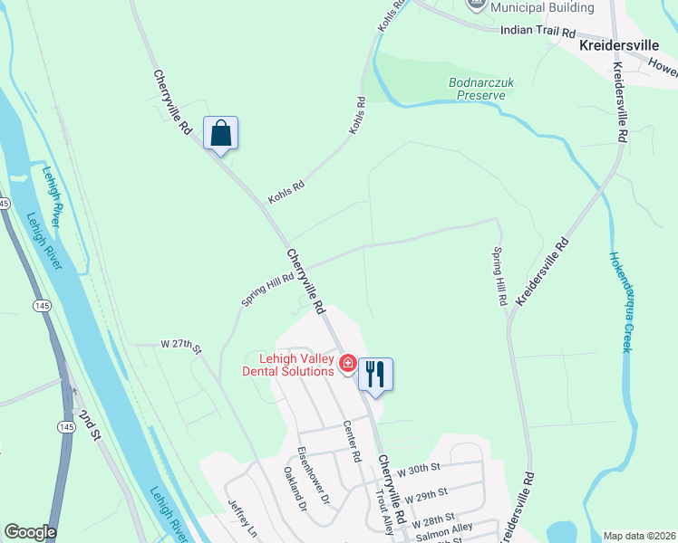 map of restaurants, bars, coffee shops, grocery stores, and more near 693 Spring Hill Road in Northampton