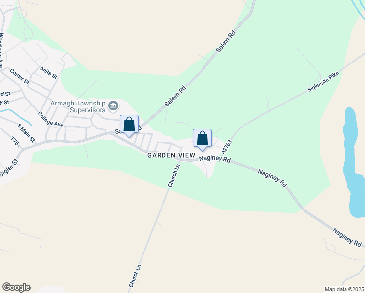 map of restaurants, bars, coffee shops, grocery stores, and more near 34 B Street in Milroy