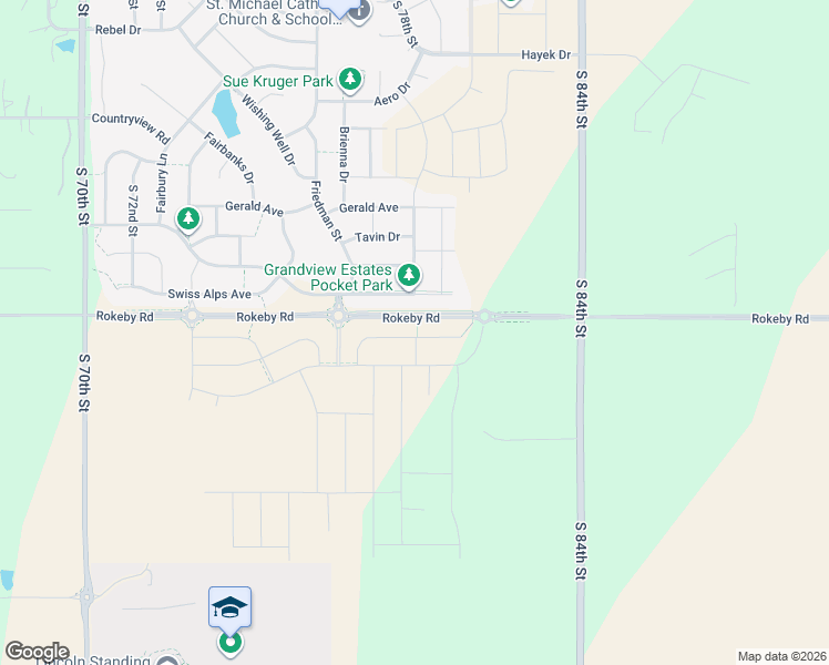 map of restaurants, bars, coffee shops, grocery stores, and more near 7911 Lilee Lane in Lincoln