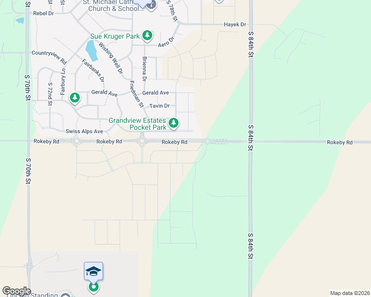 map of restaurants, bars, coffee shops, grocery stores, and more near 7911 Lilee Lane in Lincoln