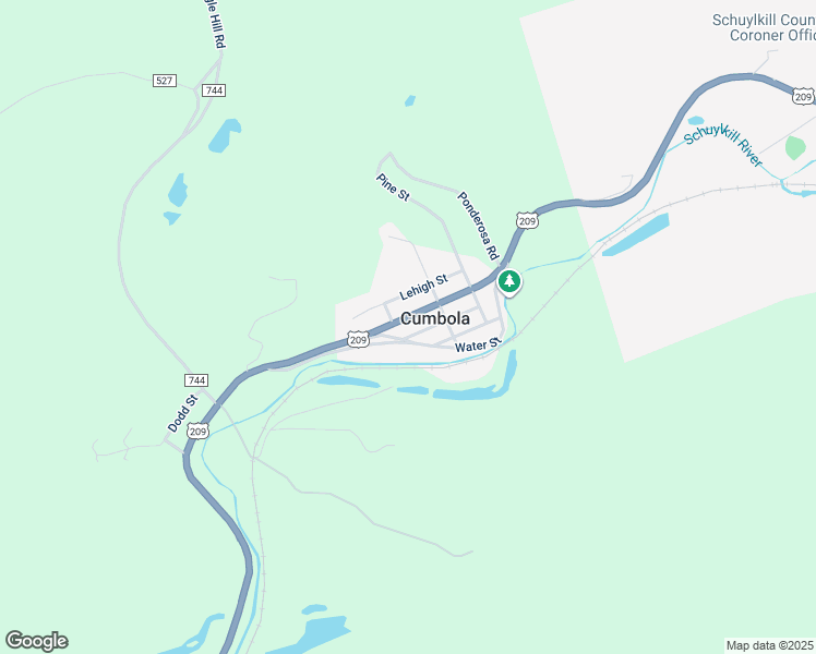 map of restaurants, bars, coffee shops, grocery stores, and more near 166 Market Street in Tamaqua