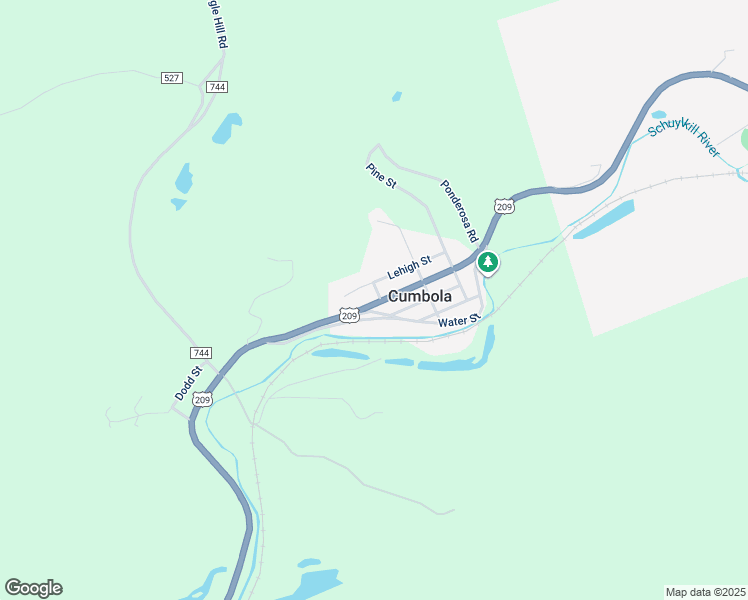 map of restaurants, bars, coffee shops, grocery stores, and more near 177 Market Street in Tamaqua
