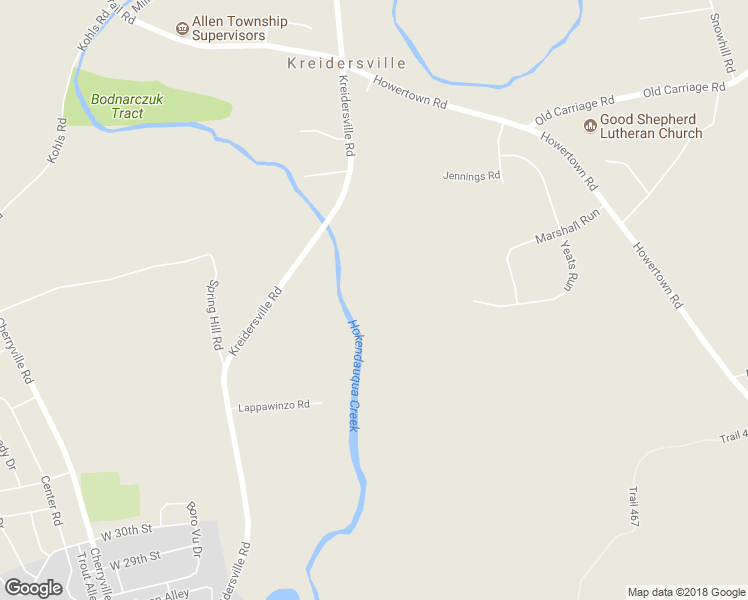 map of restaurants, bars, coffee shops, grocery stores, and more near 3632 Kreidersville Road in Northampton