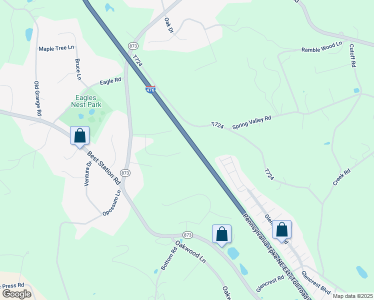 map of restaurants, bars, coffee shops, grocery stores, and more near 6435 Woodbury Drive in Slatington