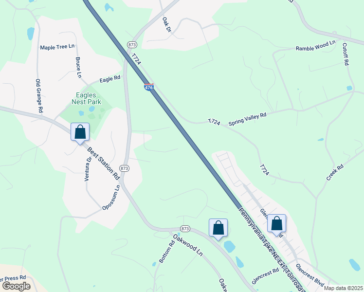 map of restaurants, bars, coffee shops, grocery stores, and more near 6435 Woodbury Drive in Slatington