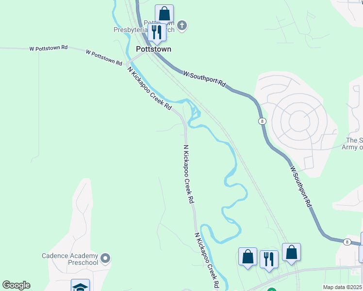 map of restaurants, bars, coffee shops, grocery stores, and more near 1919 North Kickapoo Creek Road in Peoria